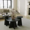 Salontafel Mushroom Zwart Set van 3