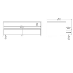 Salontafel Next Jackson Hickory Wit Hoogglans - Giga Living