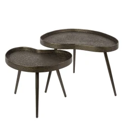 Salontafel Niervormig Set Van 2 Brons Liquid Metal - Giga Meubel