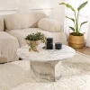 Salontafel Nova Freesia Marmerlook Ø80cm