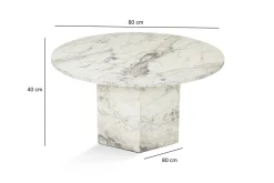 Salontafel Nova Freesia Marmerlook Ø80cm