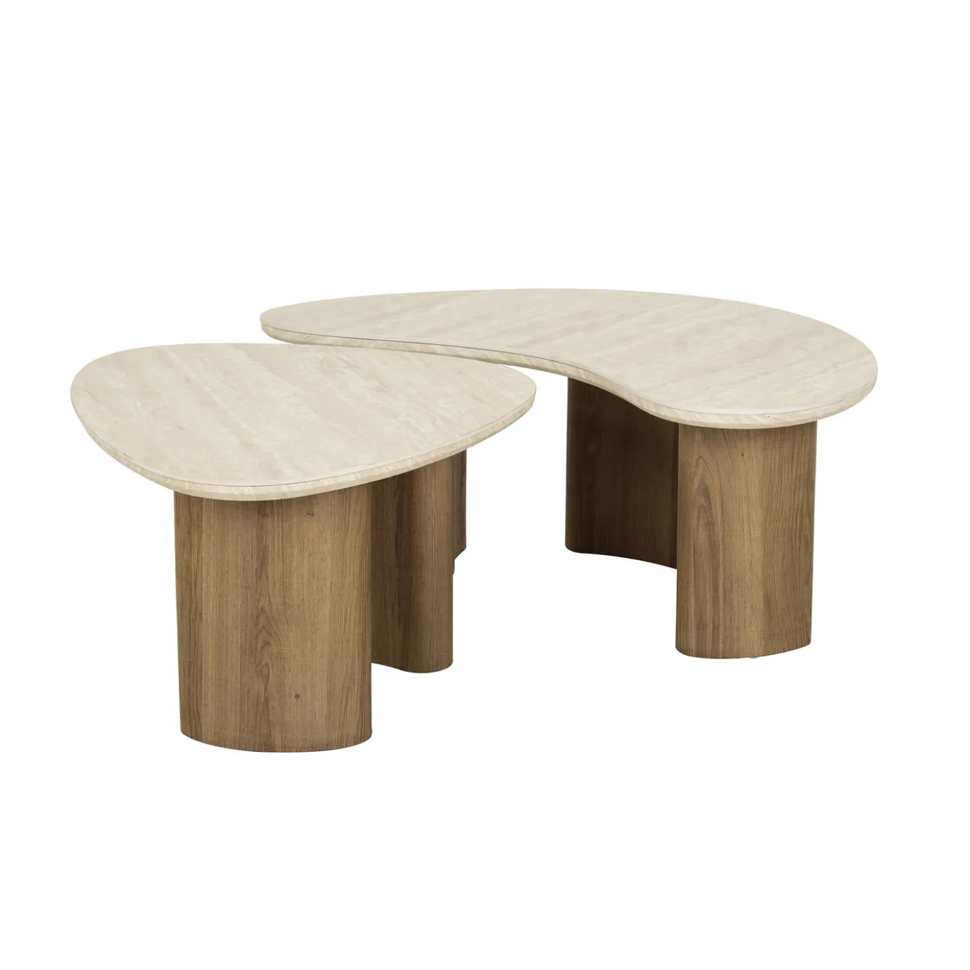 Salontafel Organic Travertin Set van 2 - Giga Meubel