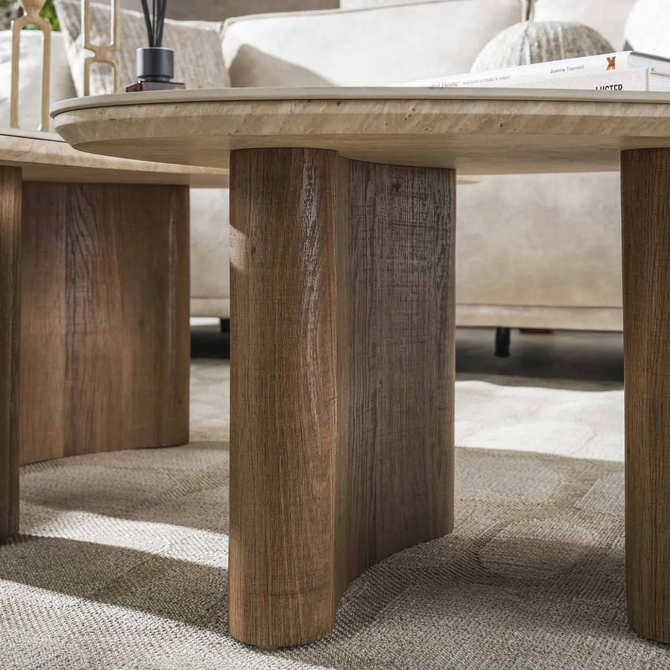 Salontafel Organic Travertin Set van 2 - Giga Meubel