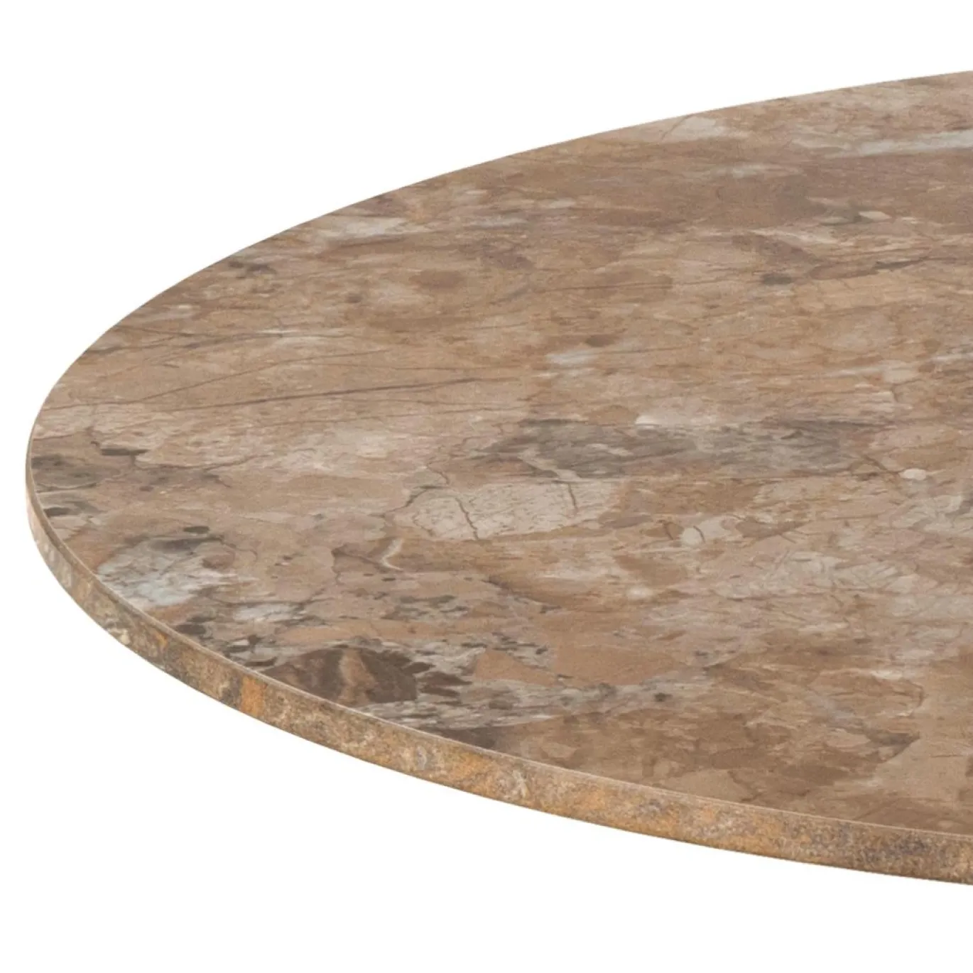 Salontafel Orin Keramiek Bruin Ø60cm - Giga Living