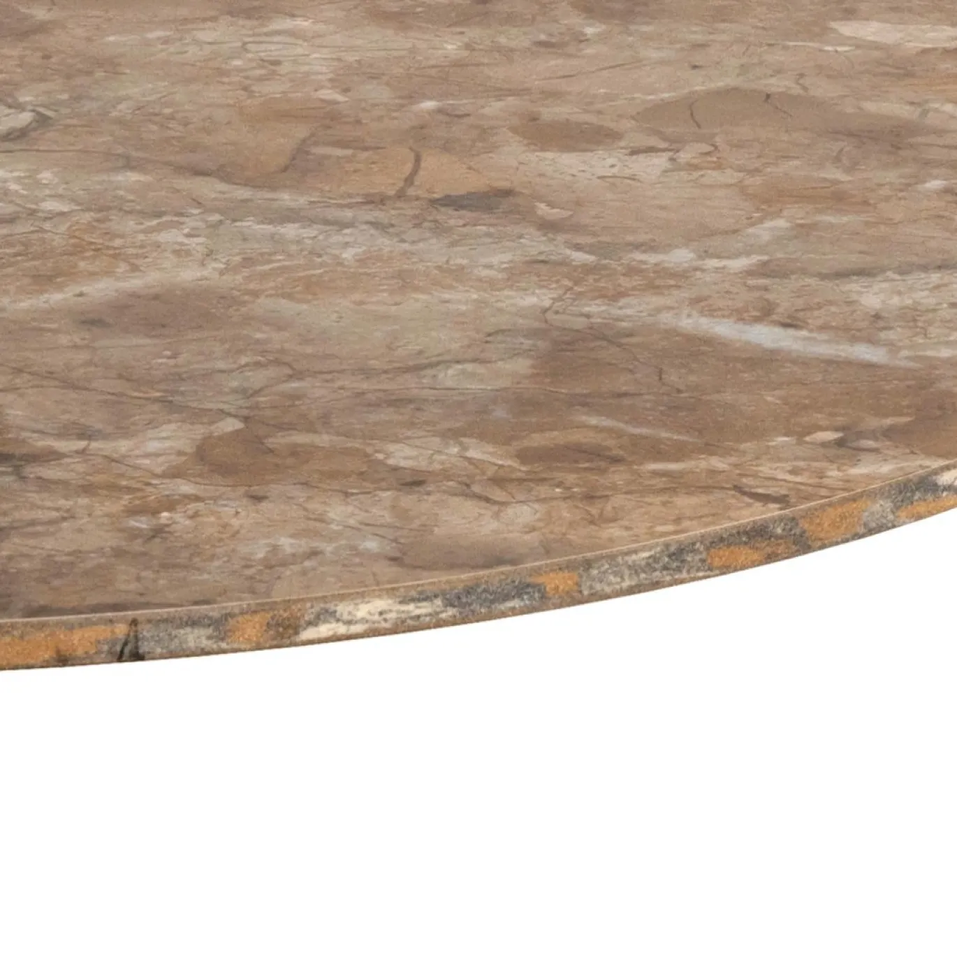 Salontafel Orin Keramiek Bruin Ø60cm - Giga Living