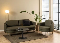 Salontafel Orin Keramiek Zwart Ø60cm - Giga Living