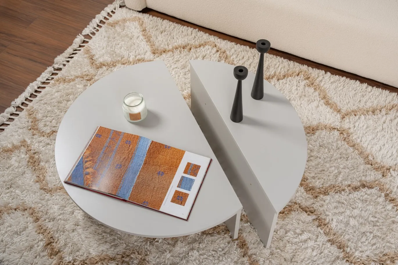 Salontafel Orion Grijs Ø90cm