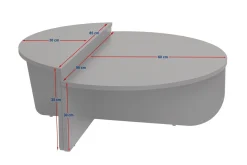 Salontafel Orion Grijs Ø90cm