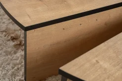 Salontafel Orion Naturel/Zwart Ø90cm