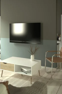 Salontafel Oslo Wit/Naturel - Giga Living