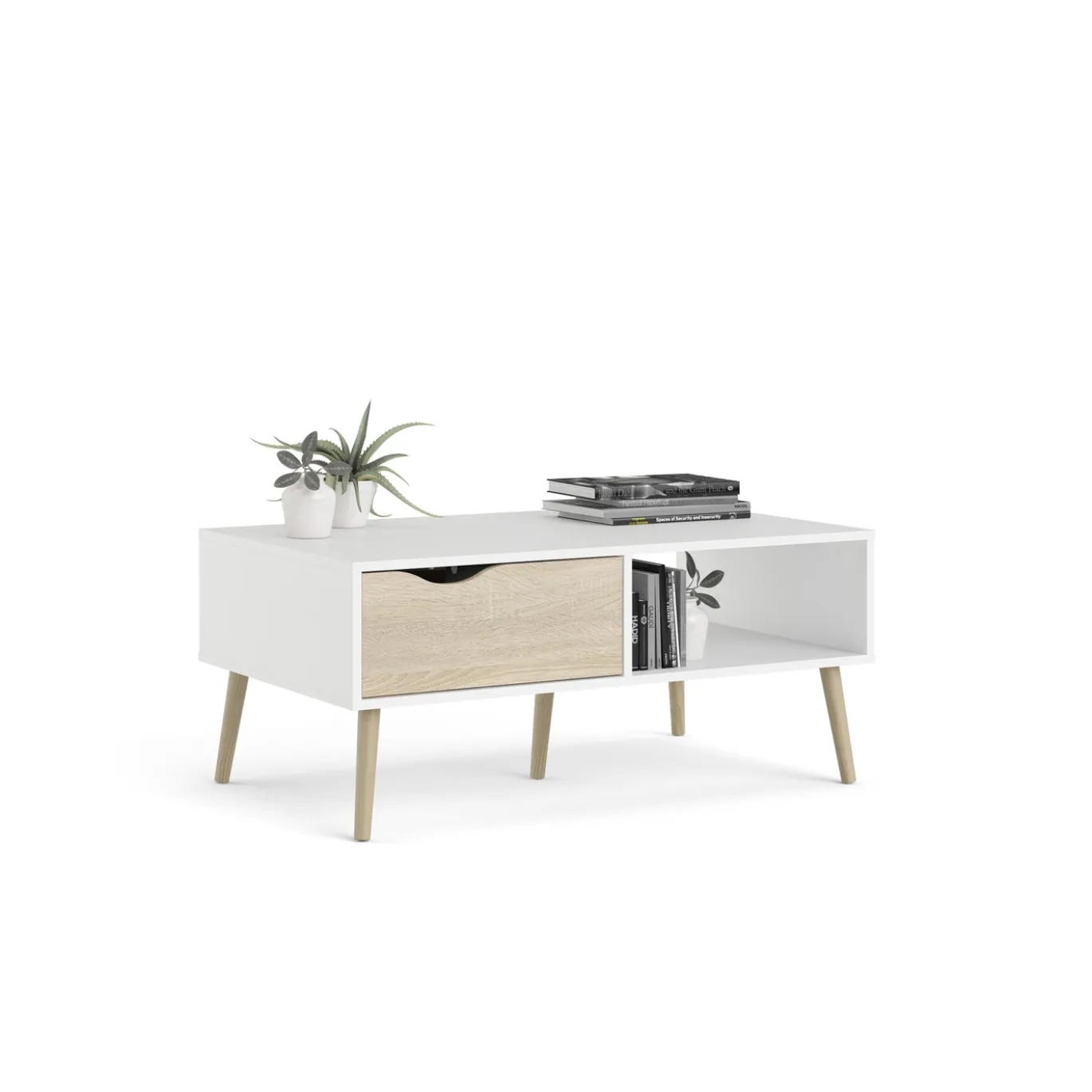 Salontafel Oslo Wit/Naturel - Giga Living
