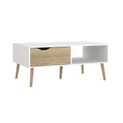 Salontafel Oslo Wit/Naturel - Giga Living