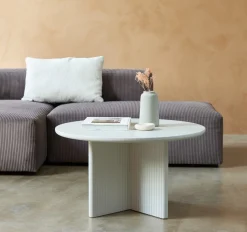 Salontafel Palma Greige MDF Ø80cm - Giga Living