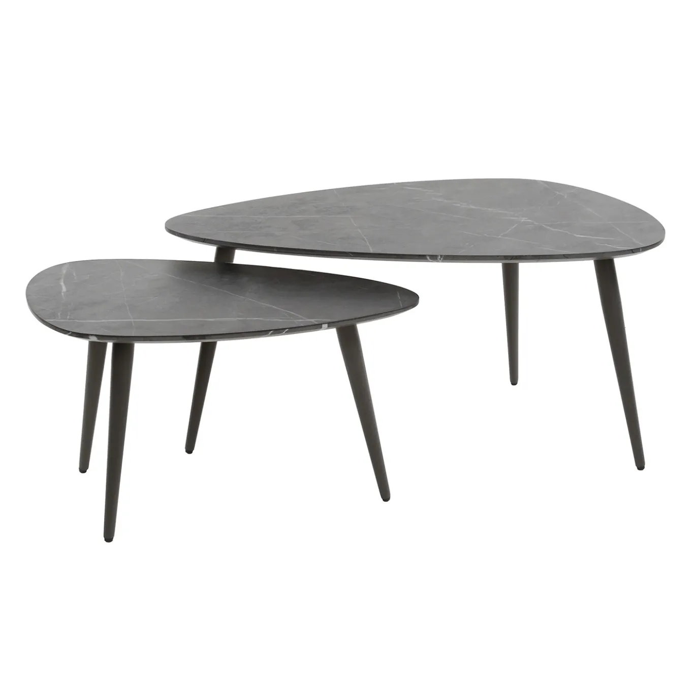 Salontafel Pear Shaped Set van 2 Organisch Keramieklook - Giga Meubel