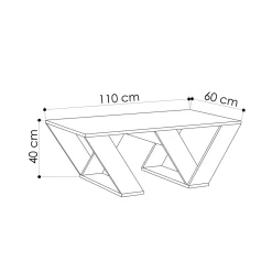 Salontafel Pipra Wit 110cm