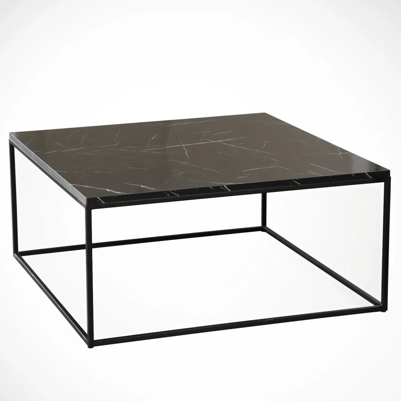 Salontafel Poly Melamine Zwart Wit