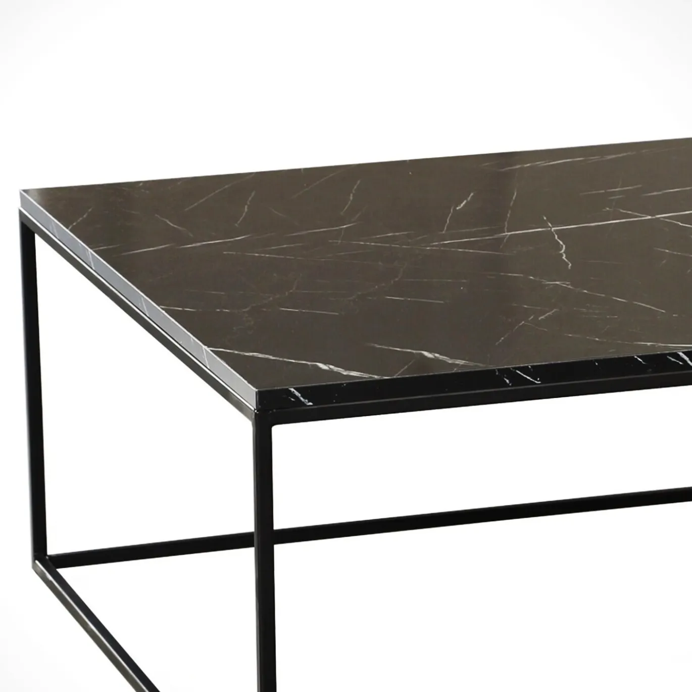 Salontafel Poly Melamine Zwart Wit
