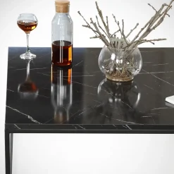 Salontafel Poly Melamine Zwart Wit
