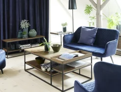 Salontafel Rivoli Smoked 70x120 cm - Giga Living