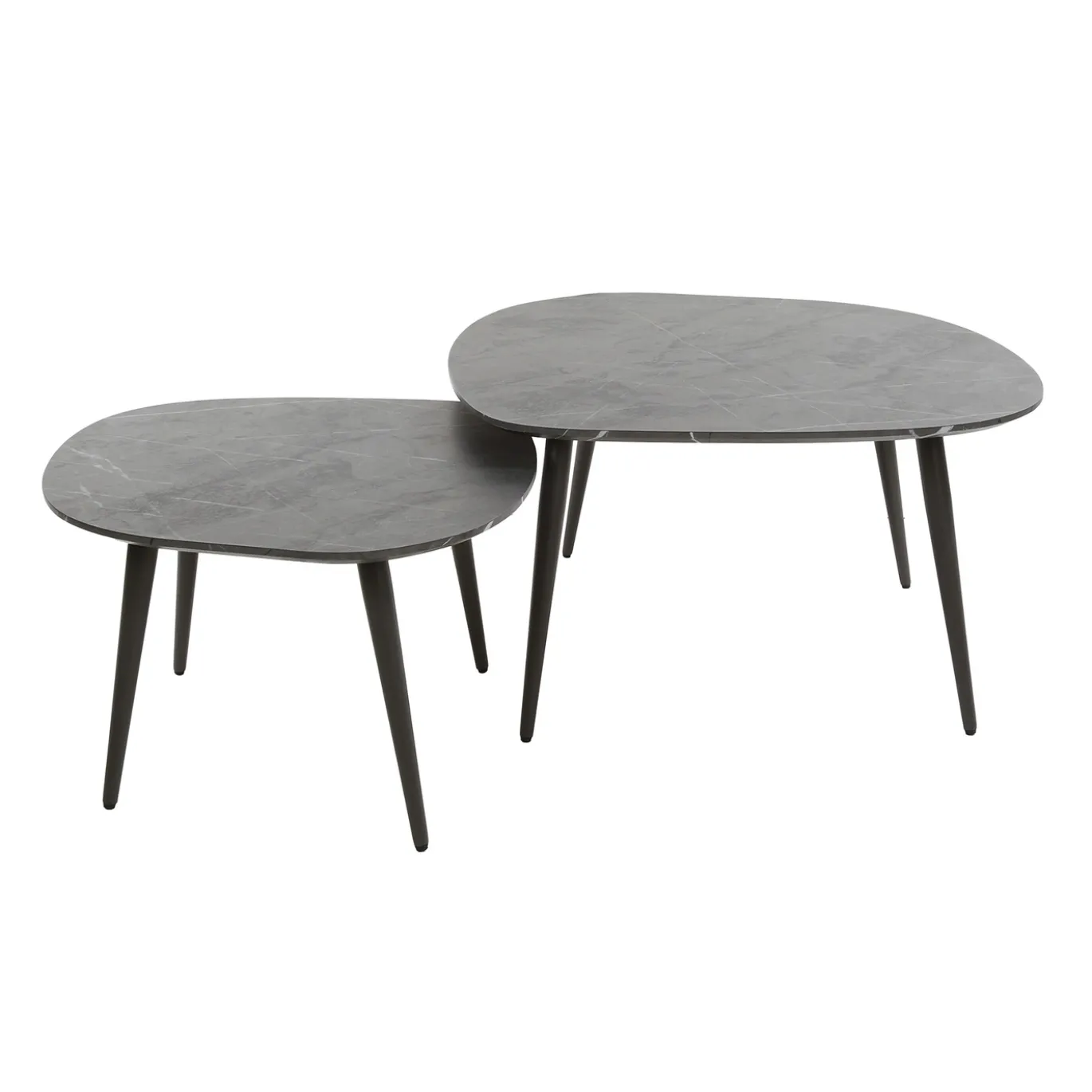 Salontafel Rock Set van 2 Organisch Keramieklook - Giga Meubel