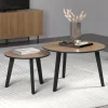 Salontafel Ronin Naturel/Zwart Set van 2