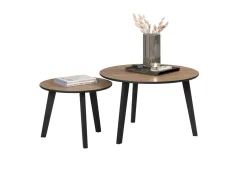 Salontafel Ronin Naturel/Zwart Set van 2