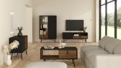 Salontafel Ry Noten Mat Zwart - Giga Living