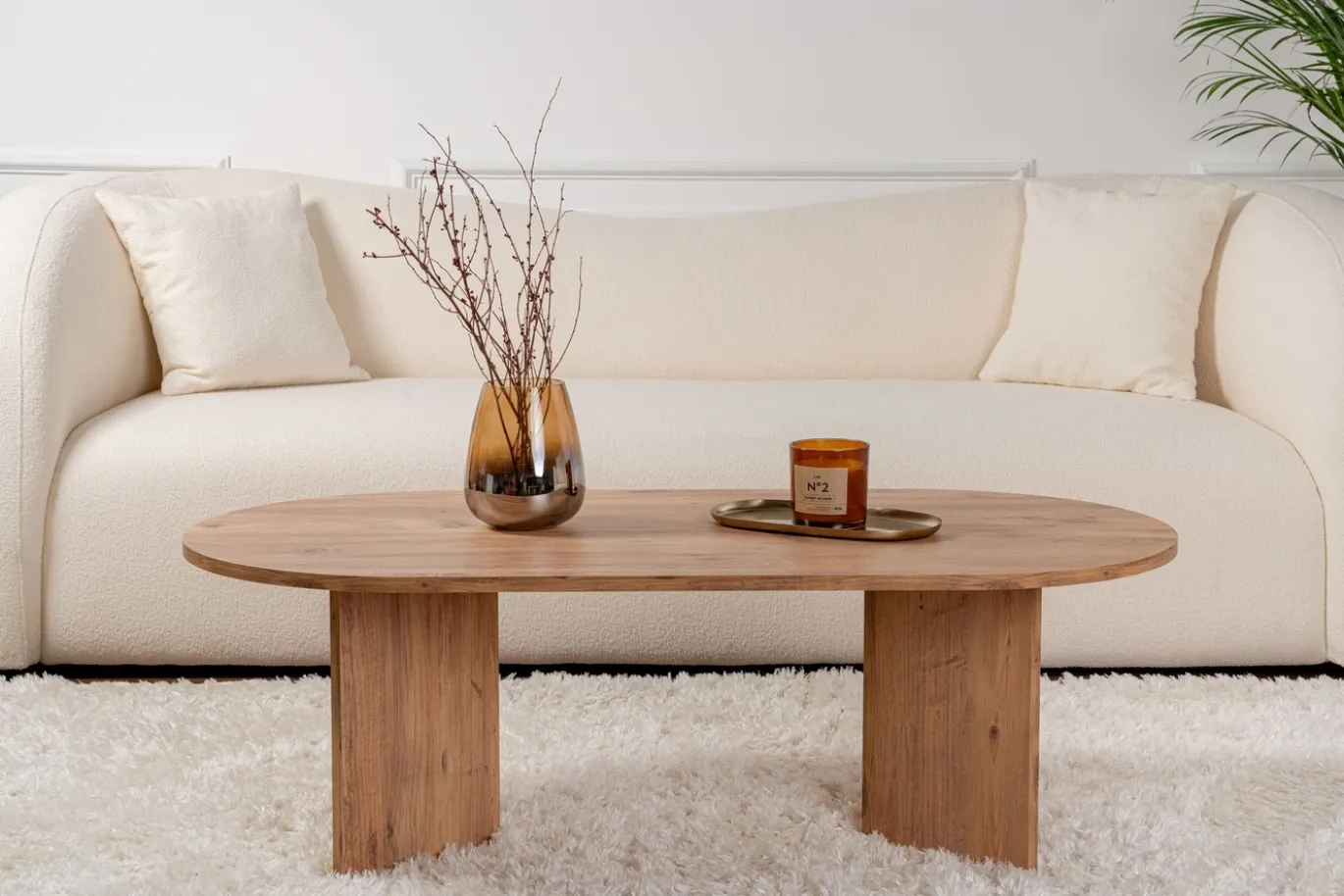 Salontafel Sable Ovaal Bruin 120cm