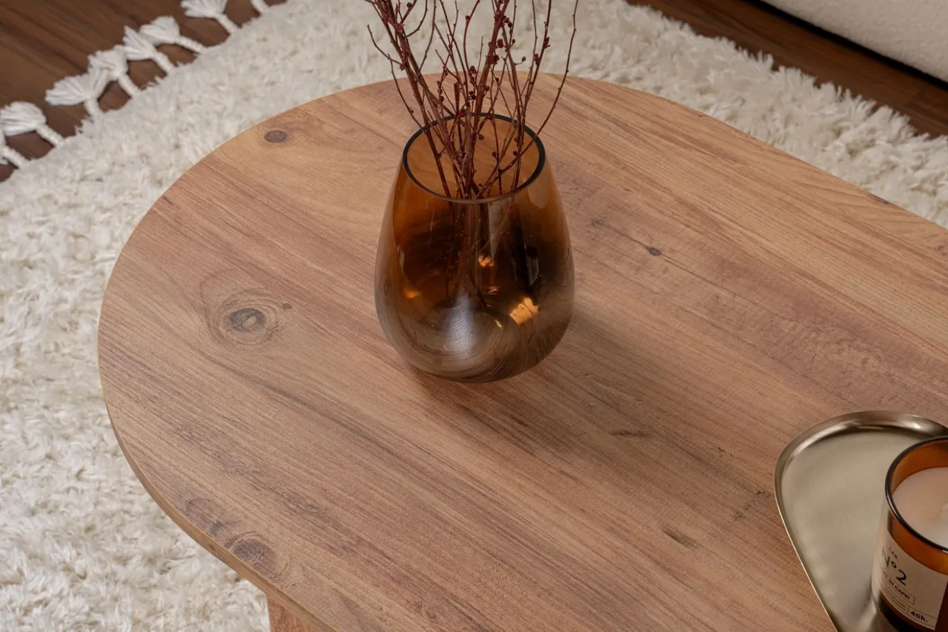Salontafel Sable Ovaal Bruin 120cm