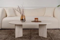 Salontafel Sable Ovaal Travertinlook 120cm
