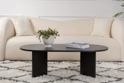 Salontafel Sable Ovaal Zwart 120cm