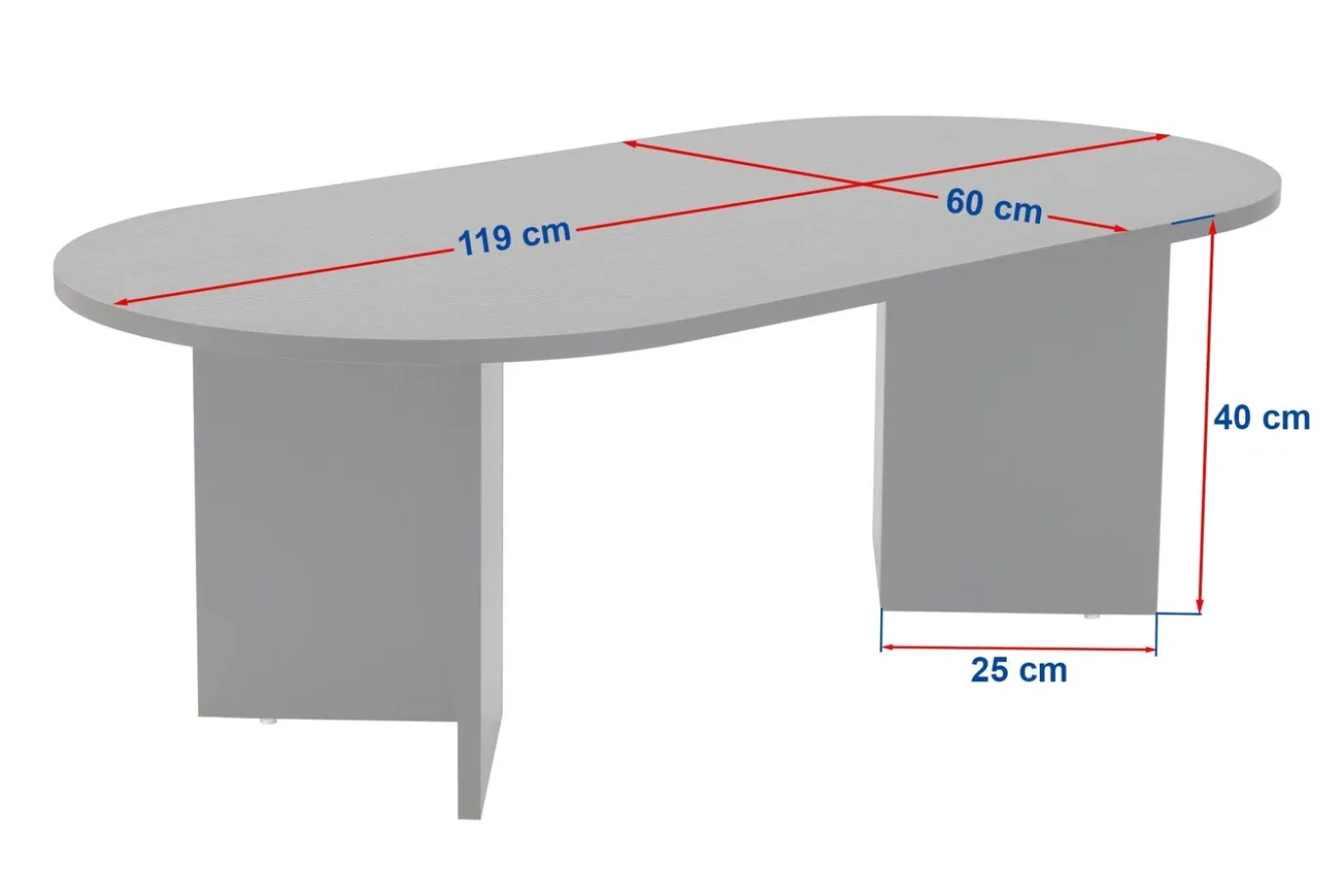 Salontafel Sable Ovaal Zwart 120cm