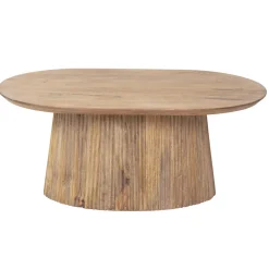 Salontafel Salvador Naturel Ovaal 90cm - Giga Meubel