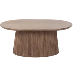 Salontafel Salvador Walnoot Ovaal 90cm - Giga Meubel