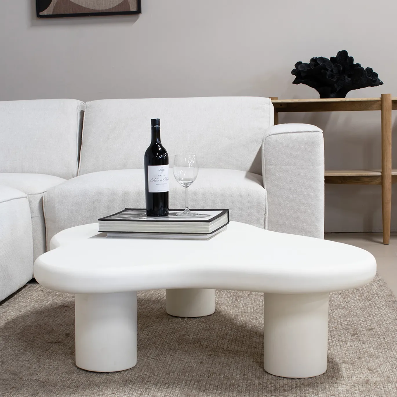 Salontafel Sam Organisch Beige 120cm - Giga Meubel