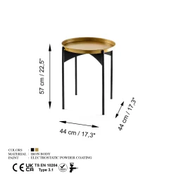 Salontafel Samuel Goud/Zwart