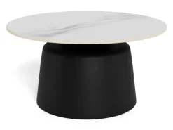 Salontafel Santorini Keramiek Wit Ø70cm - Giga Living