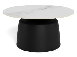 Salontafel Santorini Keramiek Wit Ø70cm - Giga Living