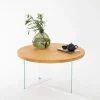 Salontafel Serenity Naturel/Glas Ø70cm
