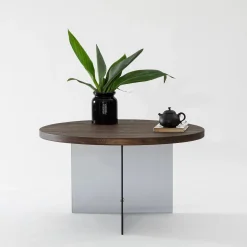 Salontafel Serenity Walnoot/Smoke Ø70cm