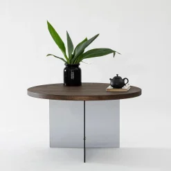 Salontafel Serenity Walnoot/Smoke Ø70cm