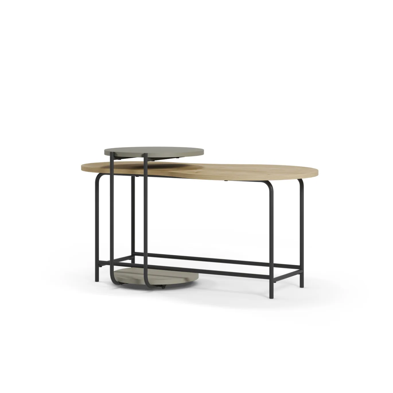 Salontafel Set Rosie Eiken/groen - Giga Meubel