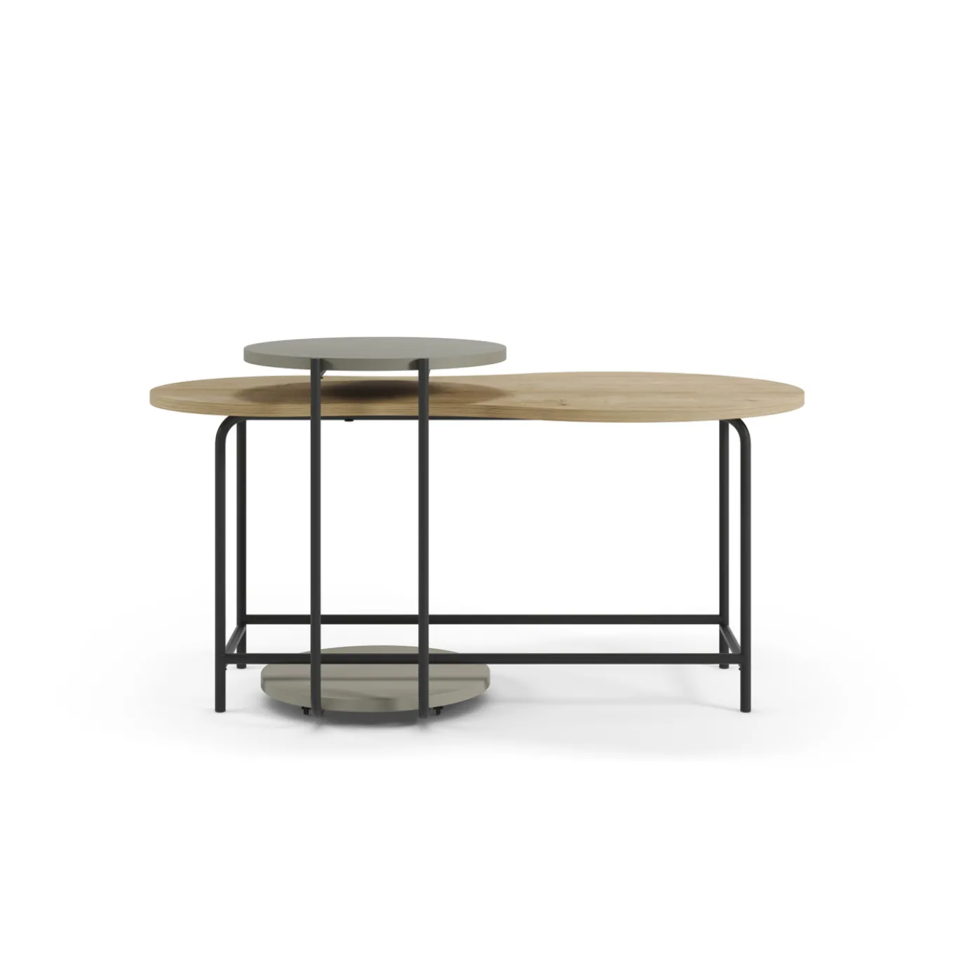 Salontafel Set Rosie Eiken/groen - Giga Meubel
