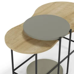 Salontafel Set Rosie Eiken/groen - Giga Meubel