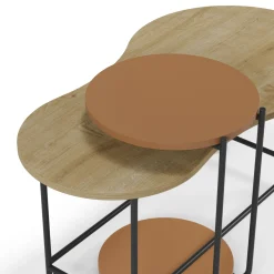 Salontafel Set Rosie Eiken/terracotta - Giga Meubel