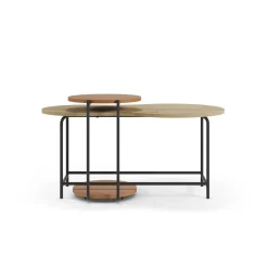 Salontafel Set Rosie Eiken/terracotta - Giga Meubel