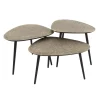 Salontafel Set van 3 Driehoekig Metallic Brons Antiek - Giga Meubel