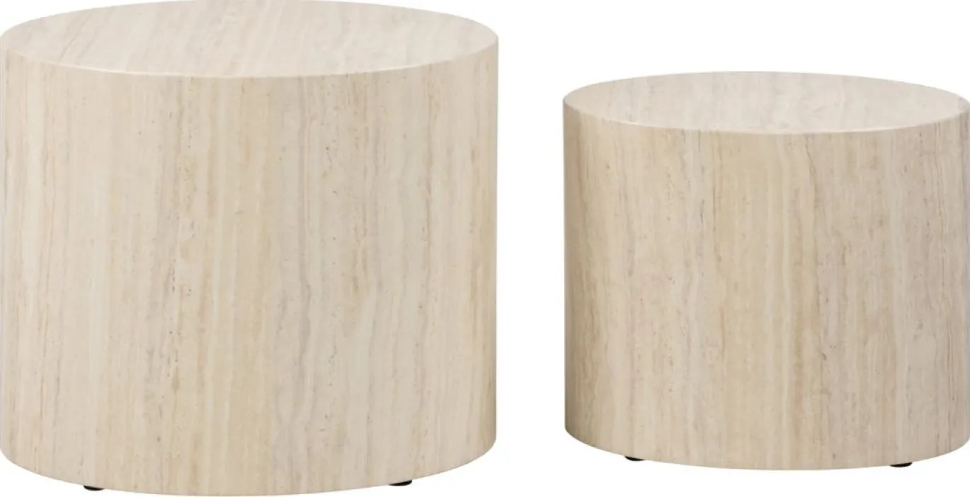 Salontafel Set van 2 Finn Beige MDF - Giga Living