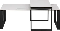 Salontafel Set van 2 Glentruan Wit Keramiek - Giga Living