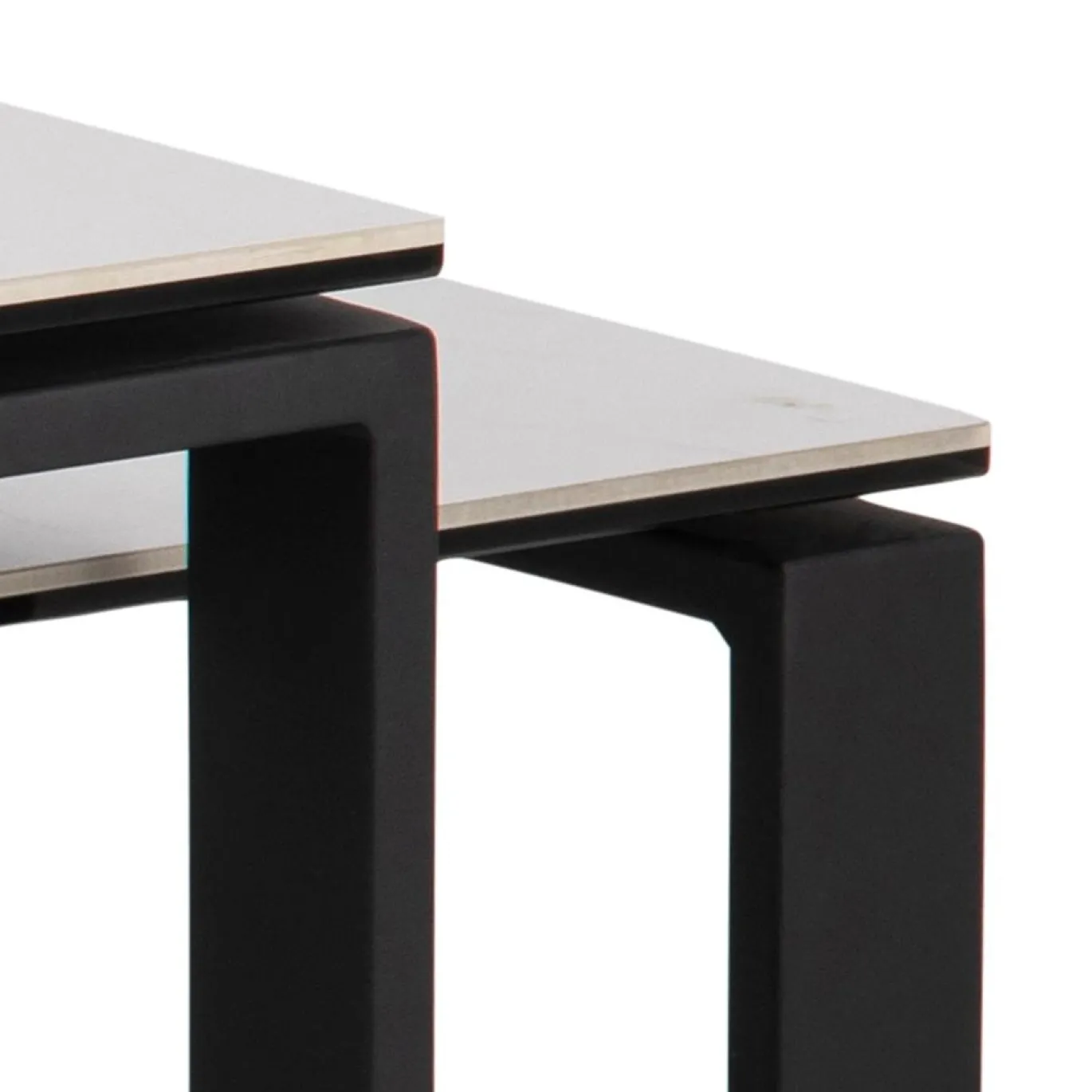 Salontafel Set van 2 Glentruan Wit Keramiek - Giga Living
